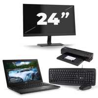 Dell Latitude 7390 - Intel Core i7-8e Generatie - 13 inch - 16GB RAM - 256GB SSD - Windows 11 + 1x 24 inch Monitor - thumbnail