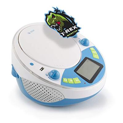 X4 Tech Bobby Joey Jam Box CD-speler voor kinderen Bluetooth, AUX, CD, USB, SD Incl. karaoke-functie, Incl. microfoon Blauw
