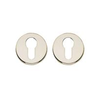 Intersteel rozetten met profielcilindergat verdekt 49x7mm - nikkel glans - thumbnail