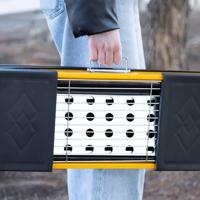 Barbecue Draagbare Aktive Staal 89 x 32 x 22 cm Geel - thumbnail