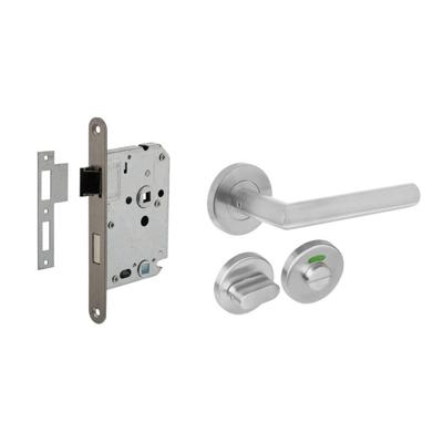Intersteel Compleet deurklinksetHoek 90 toilet RVS - 0035.210006