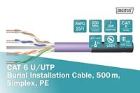 Digitus DK-1613-VH-5-OD Netwerkkabel CAT 5, CAT 6 U/UTP Zwart, Violet 500 m - thumbnail