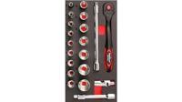 Bikeservice module-inlay "steeksleutel moduleinl bst stkschlein 1/2" 20tlg - thumbnail