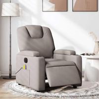 Massagestoel elektrisch verstelbaar stof taupe - thumbnail