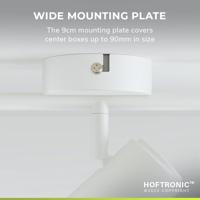 Riga - LED plafondlamp - 12 Watt 1035 Lumen - 3 spots - 4000K Neutraal wit - Draaibaar en dimbaar - GU10 - Kantelbaar - Plafondspot - IP20 Voor binnen - Wit - thumbnail