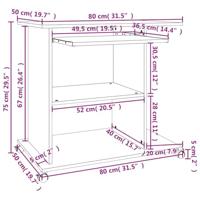 Computerbureau 80x50x75 cm bewerkt hout sonoma eikenkleurig - thumbnail