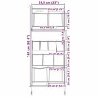 VidaXL Opslagzak met opslag zwart en blauw 161 x 58,5 cm oxford - thumbnail