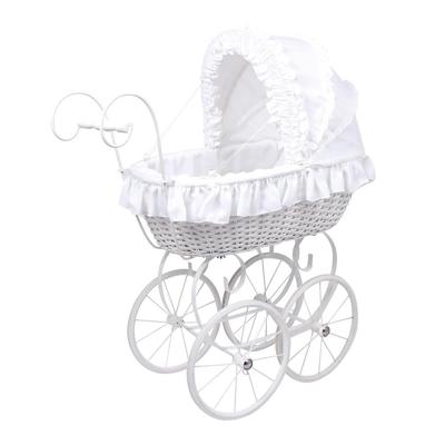 Vintage Rieten Poppenwagen Angela