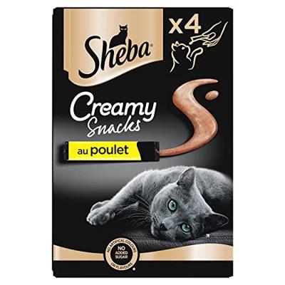Sheba Creamy Snacks met kip kattensnack (4 st) 6 verpakkingen