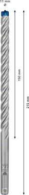 Bosch Accessoires Expert SDS plus-7X hamerboor 11 x 150 x 215 mm - 1 stuk(s) - 2608900106 Bosch Accessoires Expert SDS plus-7X hamerboor 11 x 150 x 215 mm - 1 stuk(s) - 2608900106