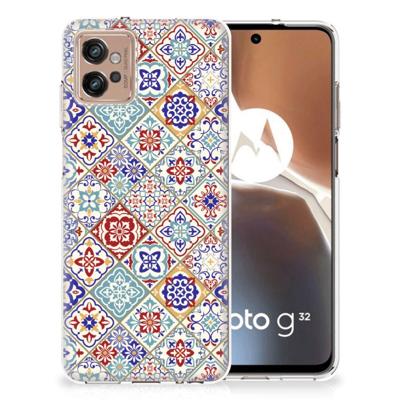 Motorola Moto G32 | TPU | Siliconen hoesje | Tiles Color Motorola Moto G32 | TPU | Siliconen hoesje | Tiles Color