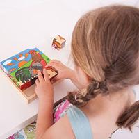 Bigjigs houten blokpuzzel boerderijdieren - thumbnail