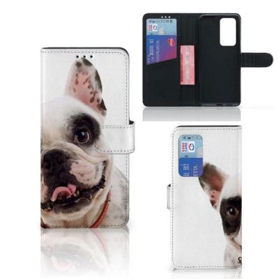 Huawei P40 Pro | Telefoonhoesje | Met pasjeshouder | Franse Bulldog