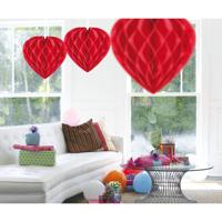 Honeycomb Hart Rood - 30cm - thumbnail