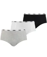 Puma Mini Short Dames Zwart/Wit/Grijs 3-Pack -M - thumbnail