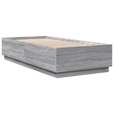 Bedframe met LED-verlichting grijs sonoma eiken 120x190 cm