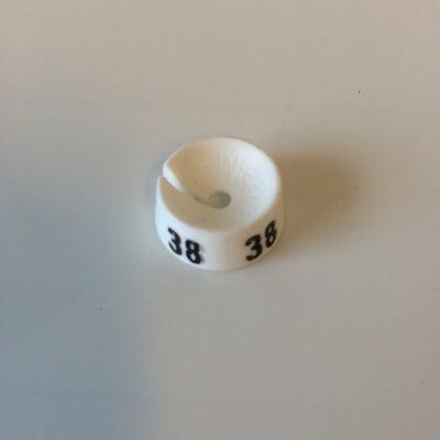 MB wit/zwart 38 voor op kledinghanger