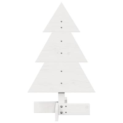 VidaXL Kerstdecoratie kerstboom 60 cm massief grenenhout wit