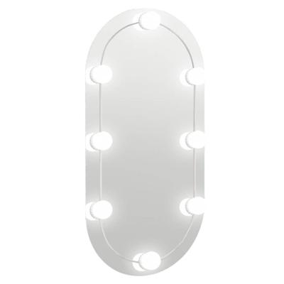 VidaXL Spiegel met led-verlichting ovaal 80x40 cm glas