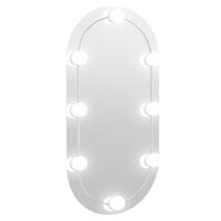 VidaXL Spiegel met led-verlichting ovaal 80x40 cm glas - thumbnail