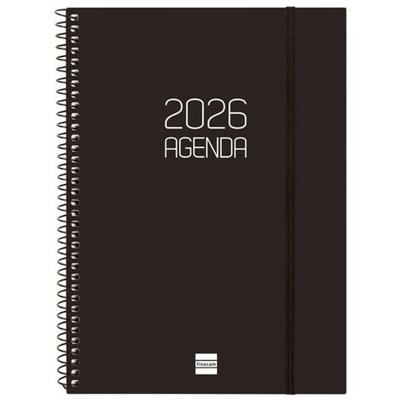 Agenda Finocam OPAQUE Zwart A5 15,5 x 21,2 cm 2026