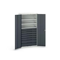 Bott Verso Systeemkast | 1050x550x2000mm | 3 Legborden | 8 Lades | RAL 7016 - 16926577.19 - thumbnail