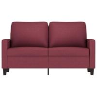 Tweezitsbank 120 cm stof wijnrood - thumbnail
