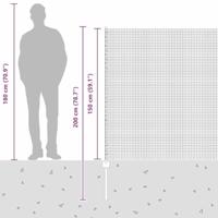 VidaXL Hek met paal zilver 1,5 x 25 m staal - thumbnail