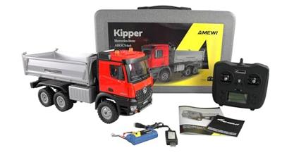 Amewi 22684 Mercedes-Benz Arocs Kipper 6x6 rot 1:14 Elektro RC functiemodel RTR