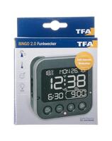 TFA Dostmann 60.2552.01 Zendergestuurd Wekker Zwart Alarmtijden 2 - thumbnail