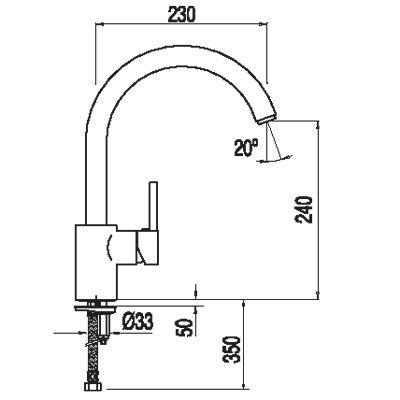 Top Keukenkraan MAX-TRES 162442 Tres