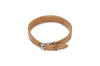 Beeztees cork - halsband hond - leer - naturel - 40 cm x 20 mm - thumbnail