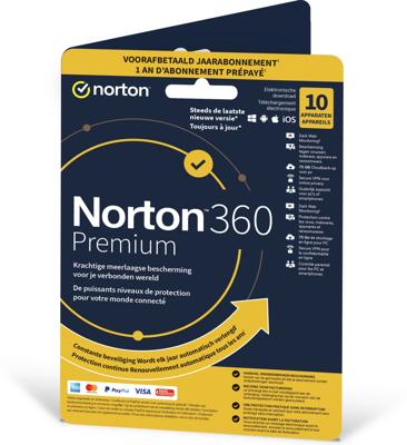 Norton 360 Premium 1 jaar (10 apparaten)