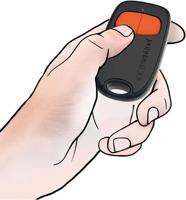 2-kanaals afstandsbediening - SCS SENTINEL - SimplyControl - Oranje, bereik 40 m, frequentie 433,92 MHz, CR2032 lithiumbatterij inbegrepen - thumbnail