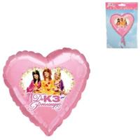 Folat folieballon k3 originals hart roze 45 cm | 25 stuks - thumbnail