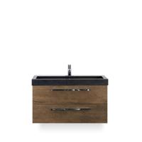 Seville Badmeubelset 100 cm - Tabacco - Wastafel Hardsteen Wit Lucca - thumbnail