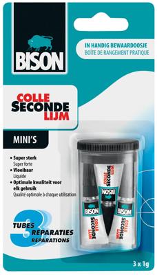 Bison BI-6309066 Secondelijm Mini 3x1 Gram