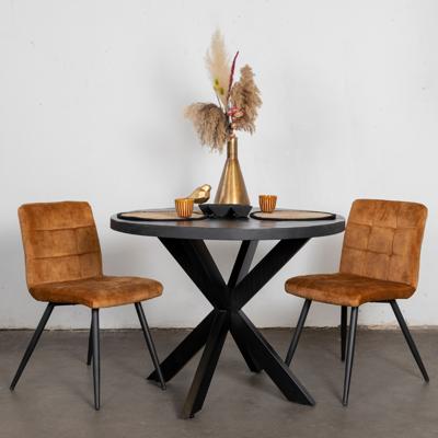 Eettafel Eljero Zwart Rond Ø100cm - Giga Meubel Eettafel Eljero Zwart Rond Ø100cm - Giga Meubel