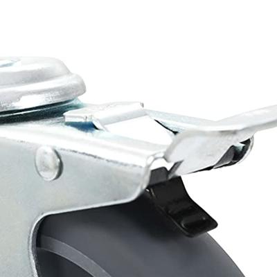 VidaXL Zwenkwielen met boutgaten en dubbele remmen 4 st 125 mm