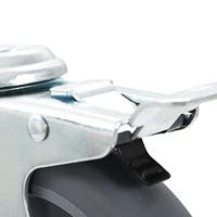 VidaXL Zwenkwielen met boutgaten en dubbele remmen 4 st 125 mm - thumbnail