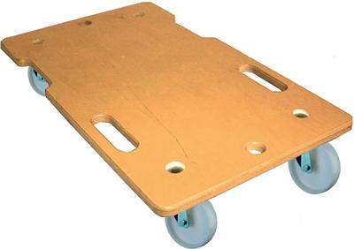 BS Rollen Transportroller | Wiel-Ø 75 mm 150 kg | L600 mm B350 mm | kunststof hout met handvatrand | 1 stuk - A.-ROLLER.350 A.-ROLLER.350