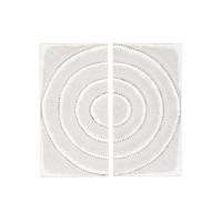 Wanddecoratie DKD Home Decor 90 x 3,5 x 90 cm Zilverkleurig Grijs Wit Modern Cirkels 90 x 2 x 90 cm - thumbnail