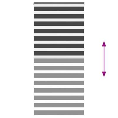 VidaXL Zebra rolgordijn 110x230 cm stofbreedte 105,9 cm zwart