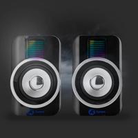 Nedis Gaming-luidsprekers - 2.0 - RGB - Over USB gevoed - 3,5 mm jack - RMS 10W - thumbnail