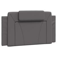 Bedframe met LED-verlichting kunstleer grijs 100x200 cm - thumbnail