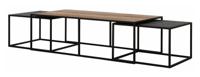 DTP Home Salontafel 'Cosmo' Teakhout, Set van 3 stuks - thumbnail