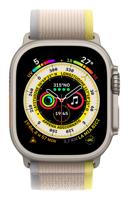 Refurbished Apple Watch Ultra 49mm Trail band Trail Geel Beige Licht gebruikt - thumbnail
