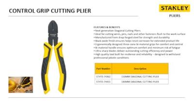 Stanley STHT0-74362 Dynagrip Zijsnijtang CG 150mm - thumbnail