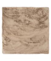 Tapeso Vierkant hoogpolig vloerkleed - Comfy plus - taupe - 200x200 cm - thumbnail