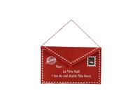Kersthanger envelop polyester 20 cm rood - thumbnail
